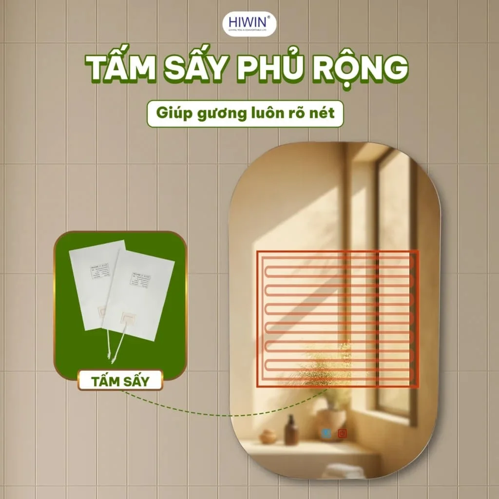 Gương cạo râu gương trang điểm gắn tường phóng tại 3X Hiwin J-006