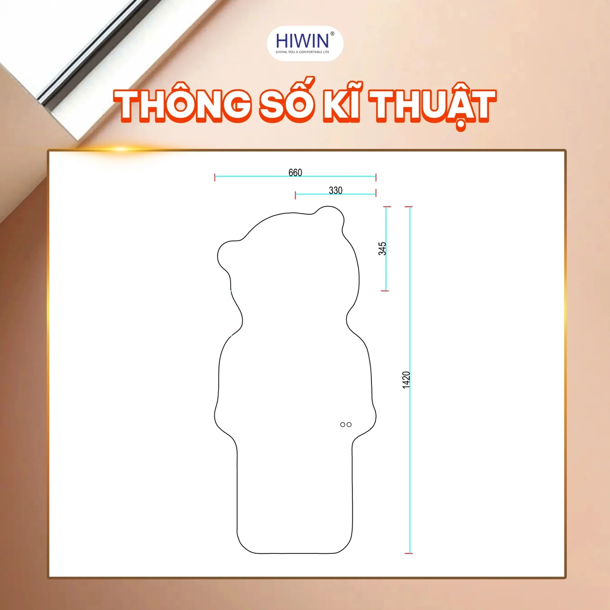 Gương thông minh hình dị hình Hiwin M-Z3468L-H