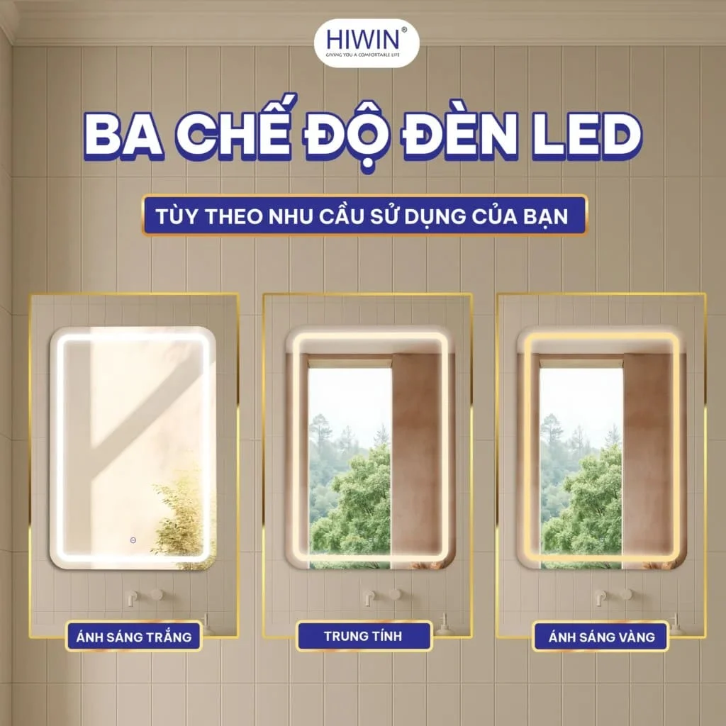 Gương cạo râu gương trang điểm gắn tường phóng tại 3X Hiwin J-006