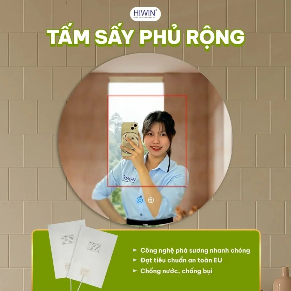 Gương cạo râu gương trang điểm gắn tường phóng tại 3X Hiwin J-006