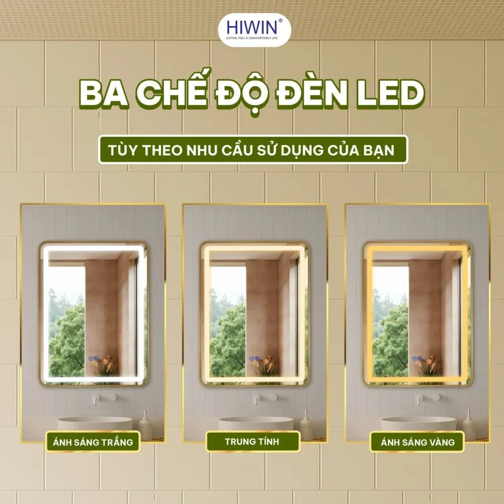Gương cạo râu gương trang điểm gắn tường phóng tại 3X Hiwin J-006