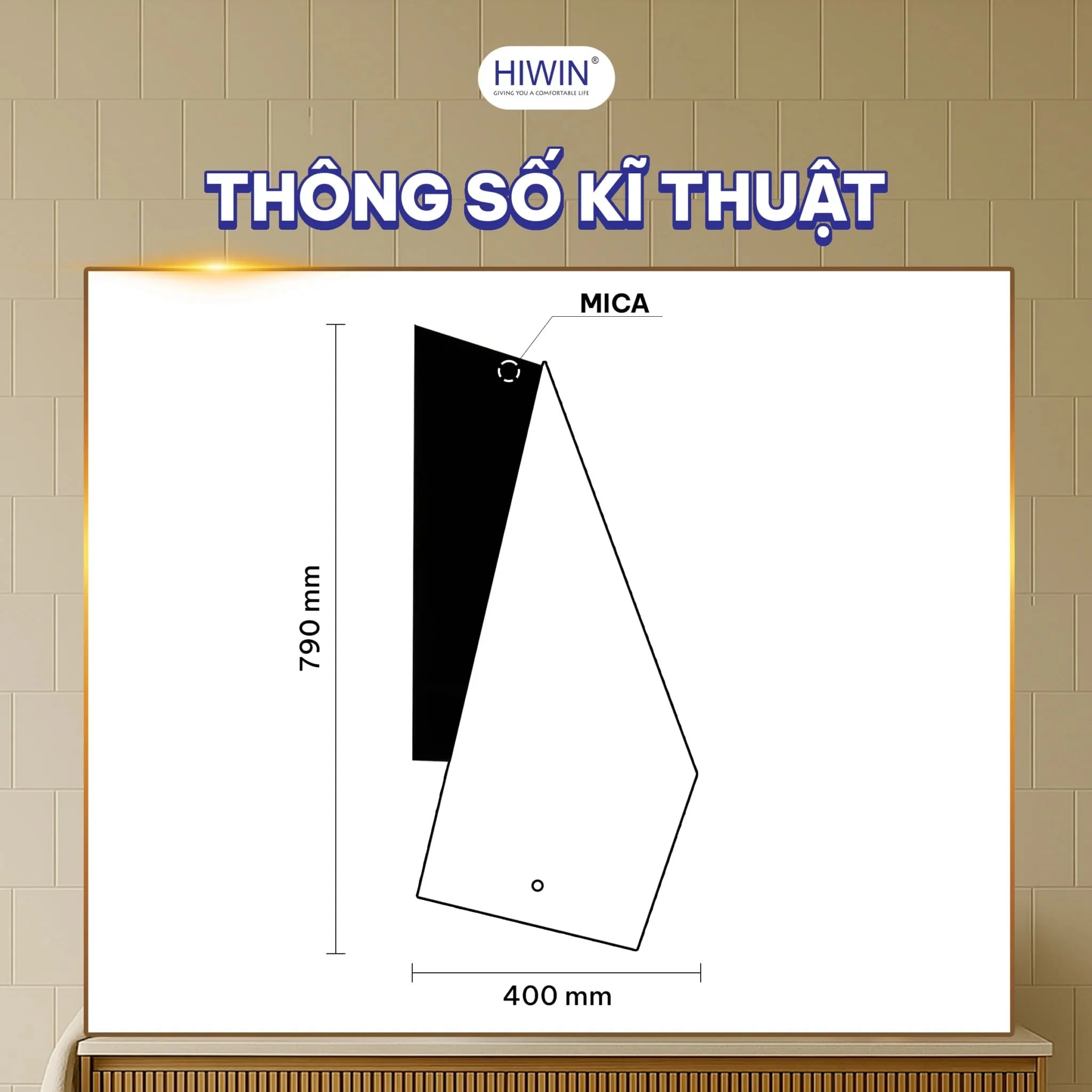 Gương thông minh hình dị hình Hiwin M-Z3468L-H