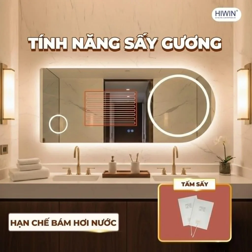 Gương cạo râu gương trang điểm gắn tường phóng tại 3X Hiwin J-006