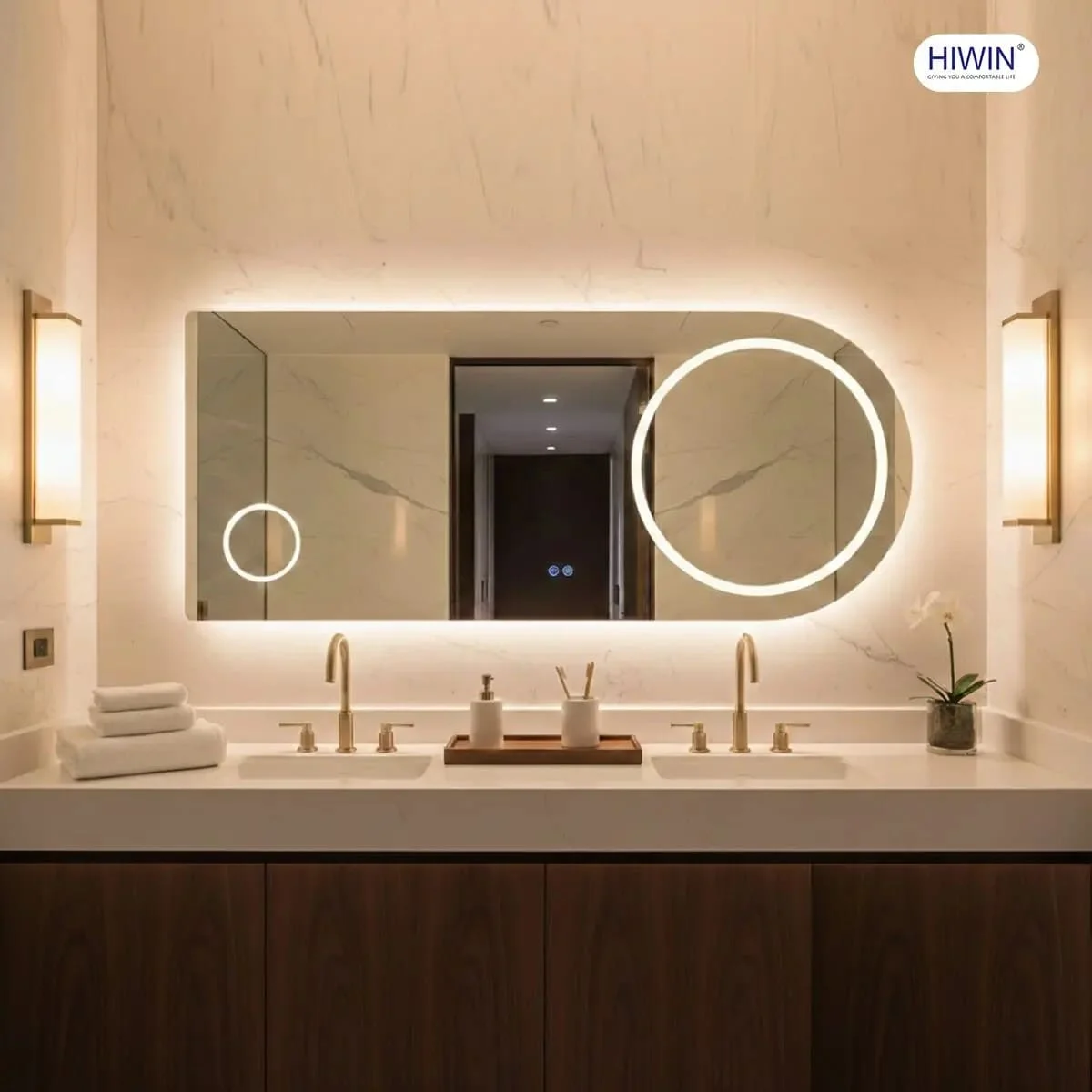 Gương cạo râu gương trang điểm hai mặt phóng đại 3X Hiwin J-0158