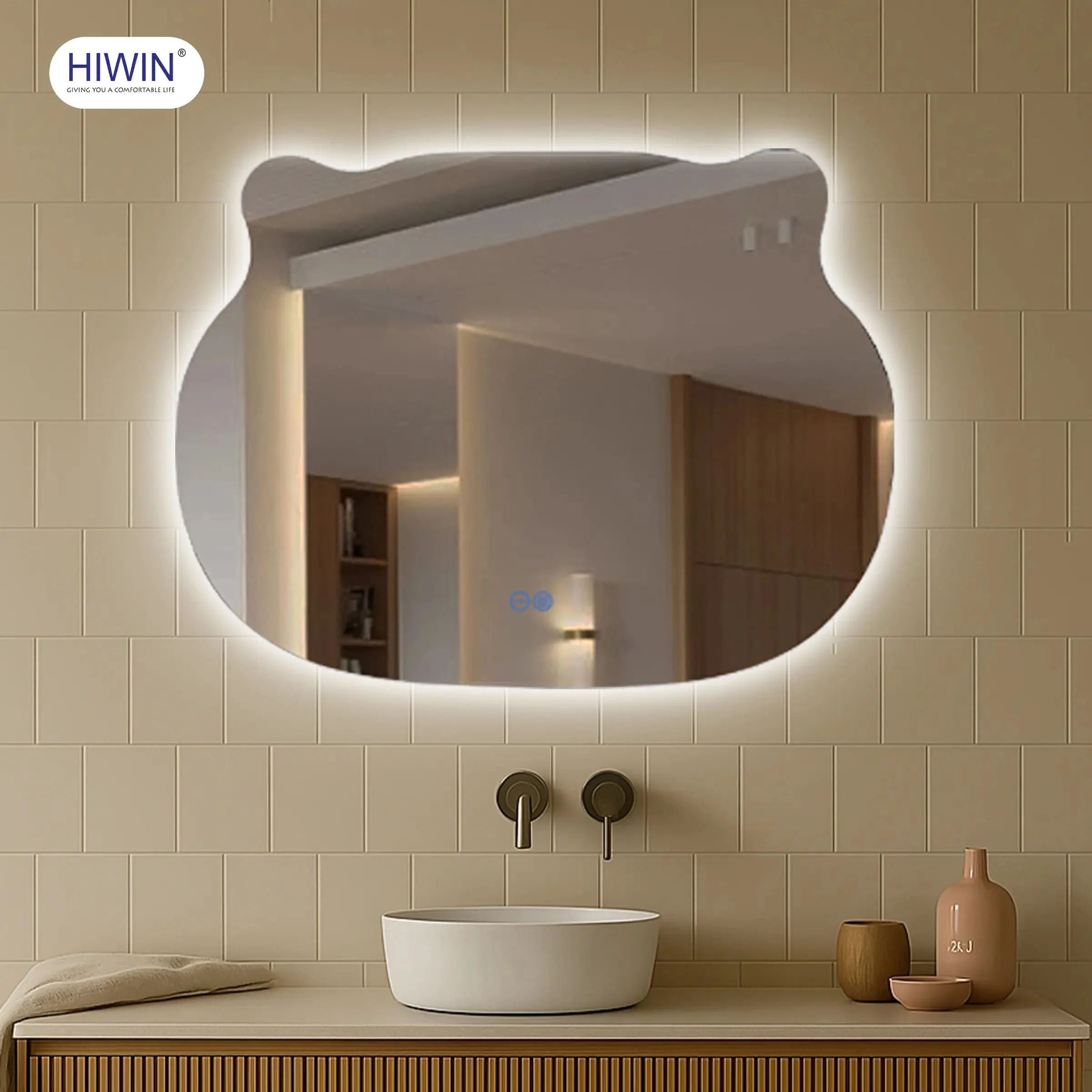 Gương cạo râu gương trang điểm hai mặt phóng đại 3X Hiwin J-0158