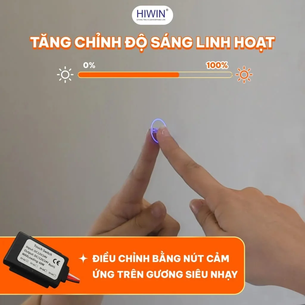 Gương thông minh hình Hello Kitty Hiwin M-KT8090LD-H