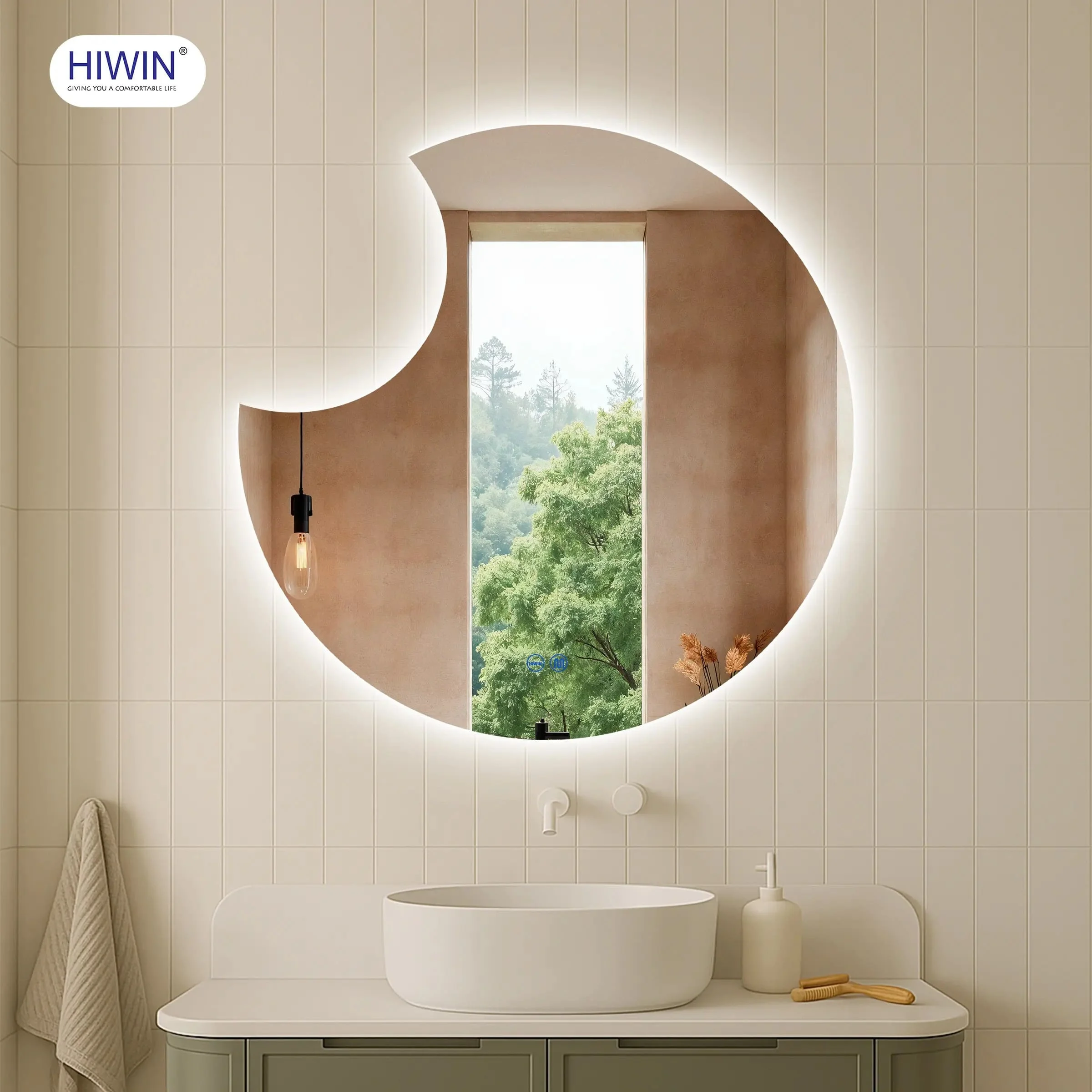 Gương cạo râu gương trang điểm hai mặt phóng đại 3X Hiwin J-0158