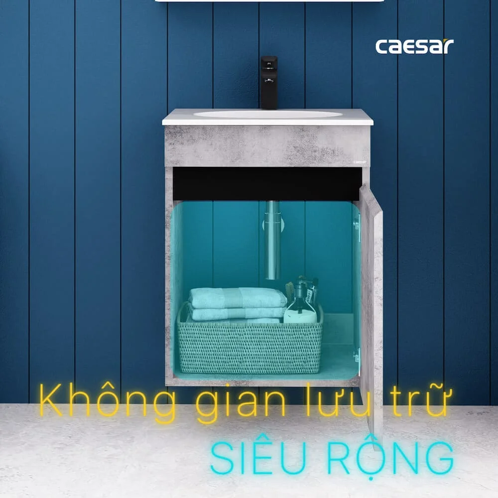Tủ Lavabo Phòng Tắm Caesar EH15028DDLV (Không gồm lavabo và vòi)
