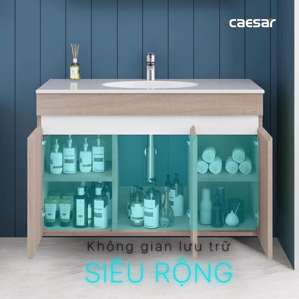 Tủ Lavabo Phòng Tắm Caesar EH15028DDLV (Không gồm lavabo và vòi)