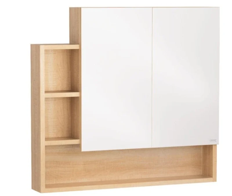 Tủ gương treo phòng tắm màu vân gỗ CAESAR EM1160W7V 