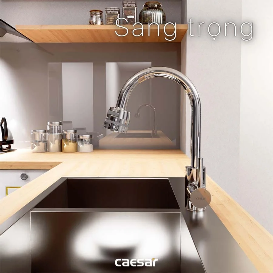 Vòi Rửa Bát Nóng Lạnh Caesar K695CV