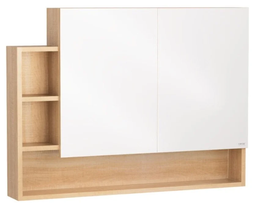 Tủ gương treo phòng tắm màu vân gỗ CAESAR EM1160W7V 