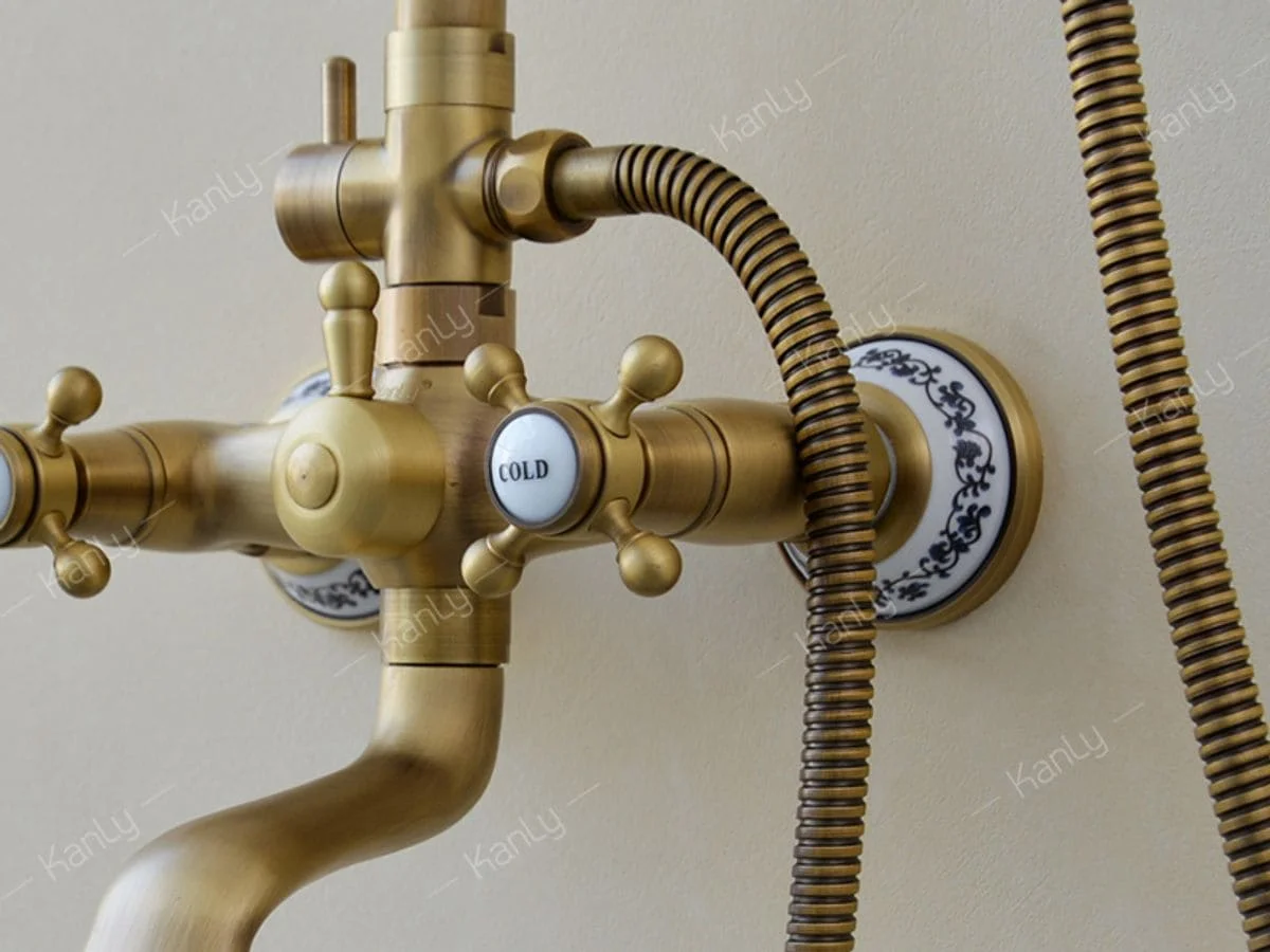Sen cây nóng lạnh cổ điển màu đồng cổ Kanly GCS05 
