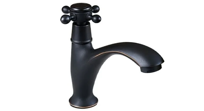 Vòi lavabo nóng lạnh màu đen Kanly GCV05B