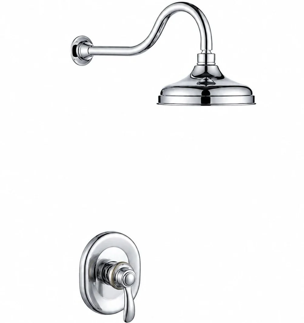 Sen tắm âm tường nóng lạnh bằng đồng màu đen Kanly GCS72B