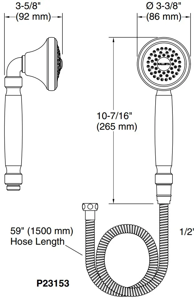 Bản vẽ bát sen Kallista P23153