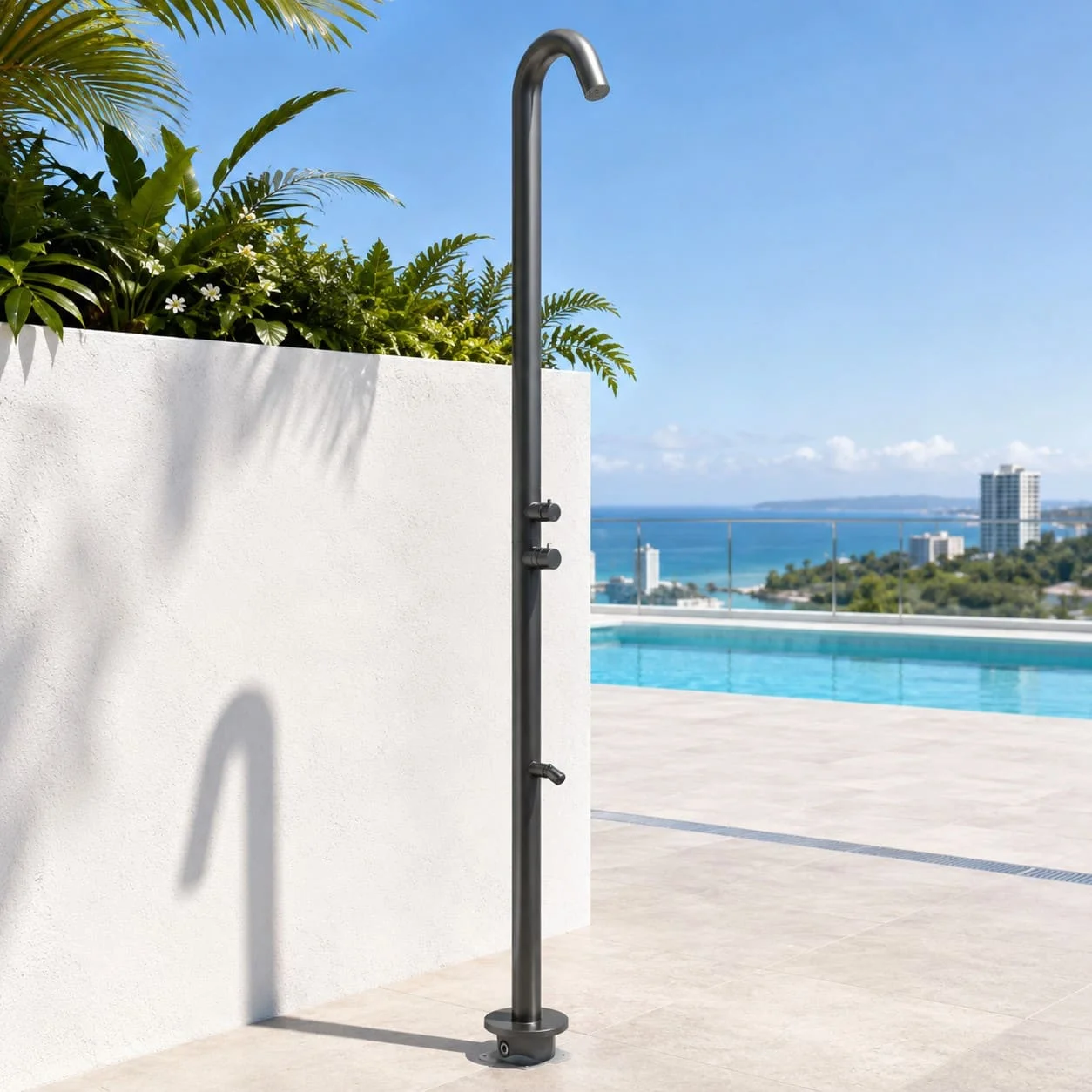 Sen cây tắm đứng nóng lạnh đặt sàn ngoài trời Kanly KLS9005 