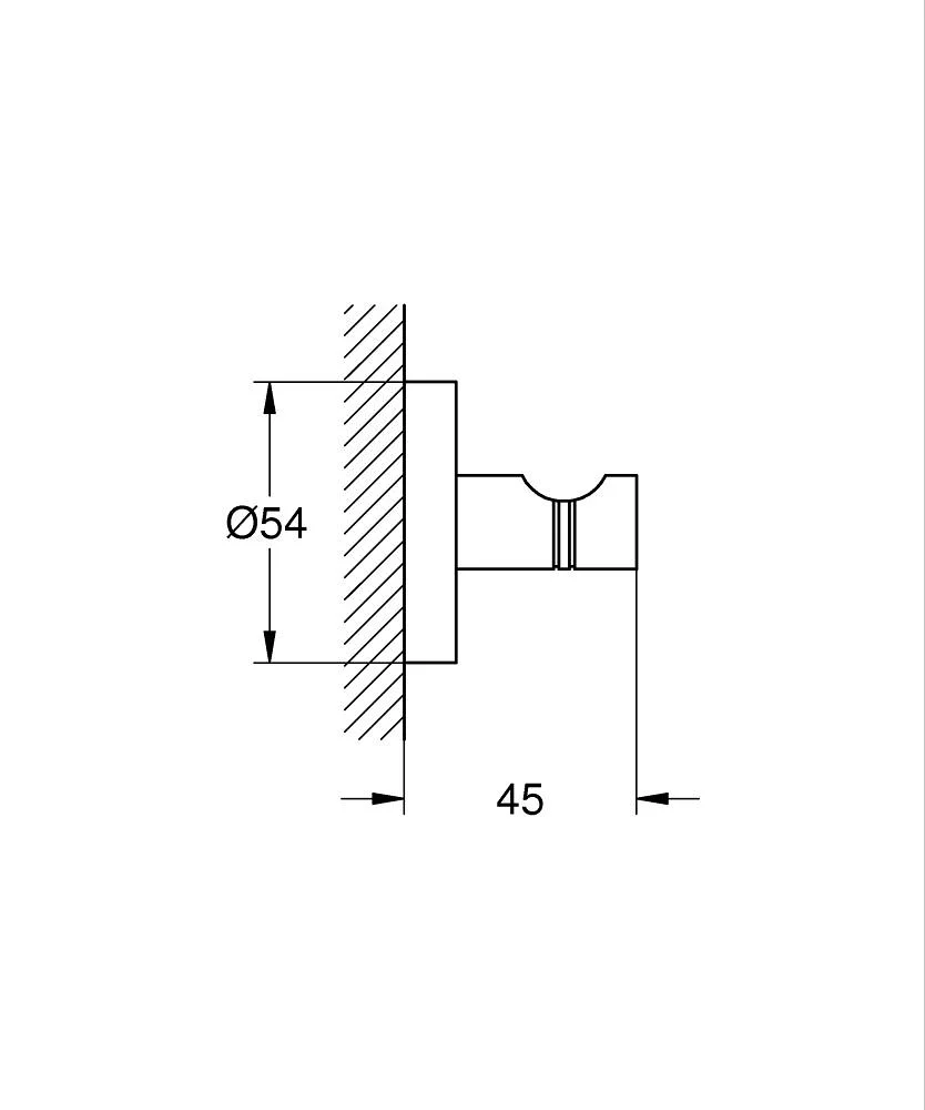 Bản vẽ kỹ thuật móc áo Grohe 40364DC1