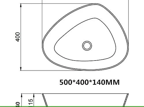 Chậu rửa Lavabo đặt bàn màu đen Clara CB-1117B-MBL
