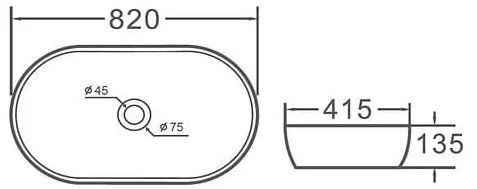 Chậu rửa Lavabo đặt bàn màu đen Clara CB-1117B-MBL
