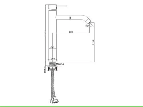 Vòi Chậu Lavabo Nóng Lạnh Mạ Chrome Clara CF-84354