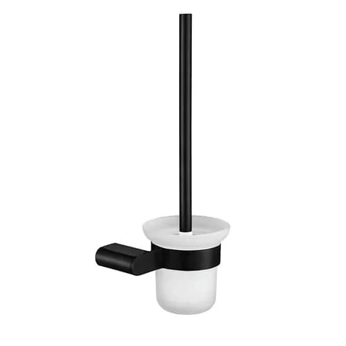 Giá đỡ và chổi cọ bồn vệ sinh mạ đen Clara CA27-11