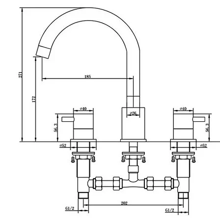 Vòi Chậu Lavabo Màu Đen Miken MK-A0122B