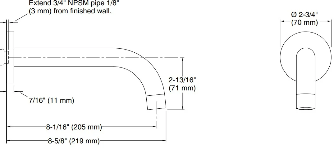 Bản vẽ vòi bồn Kallista P24414-00-GN