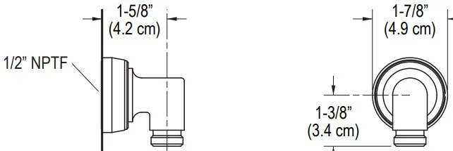 Bản vẽ cút nối Kallista P24544-00-CP