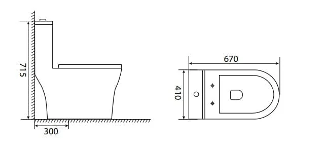 Bản vẽ kỹ thuật Bồn Cầu Một Khối Nắp Êm Selta BLK 169