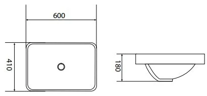 Bản vẽ kỹ thuật chậu lavabo bàn đá Selta ST010