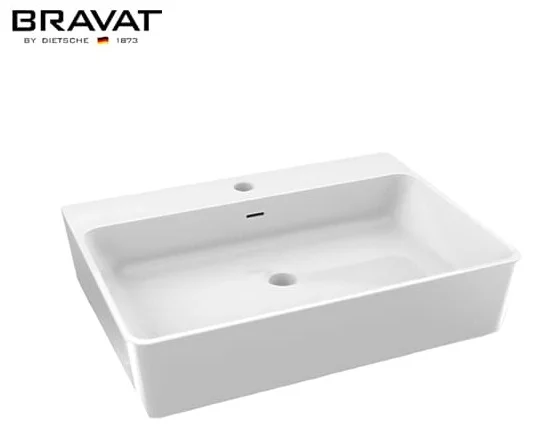 Chậu rửa mặt đặt bàn cao cấp BRAVAT C22464W-ENG 