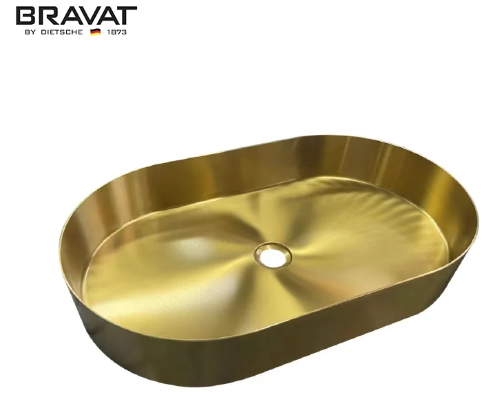 Chậu rửa mặt đặt bàn cao cấp BRAVAT C22464W-ENG 