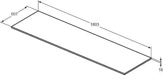 Bản vẽ kỹ thuật bộ chân tủ chậu mạ crôm Ideal Standard T5401AA