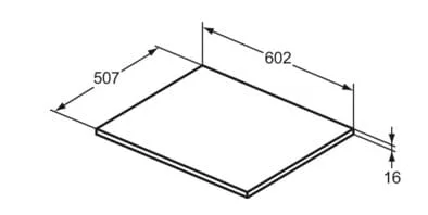 Mặt bàn gỗ màu trắng Ideal Standard T5321DU