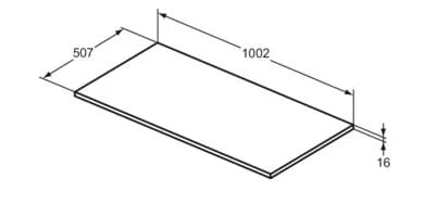 Mặt bàn gỗ màu trắng Ideal Standard T5321DU