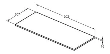 Mặt bàn gỗ màu trắng Ideal Standard T5321DU