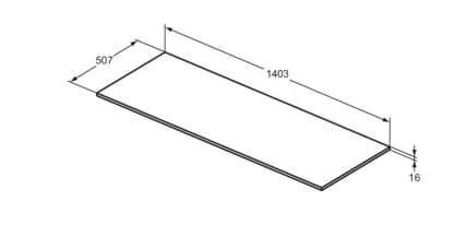 Mặt bàn gỗ màu trắng Ideal Standard T5321DU