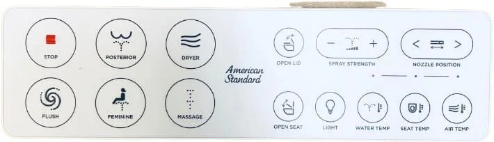 Bảng điều khiển của nắp điện tử xí bệt American Standard 354C-9505