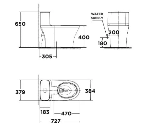 Bồn cầu hai khối American Standard VF-2398SW nắp rửa cơ M4A839