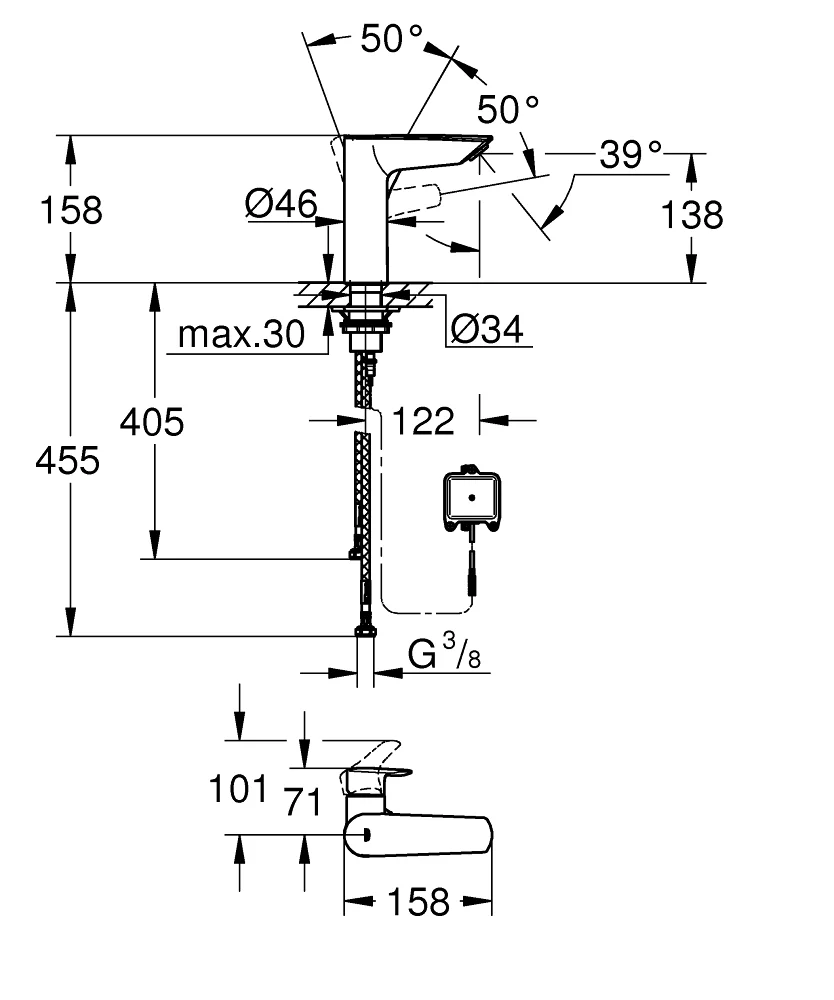 Bản vẽ vòi rửa tay Đức Grohe 239752433