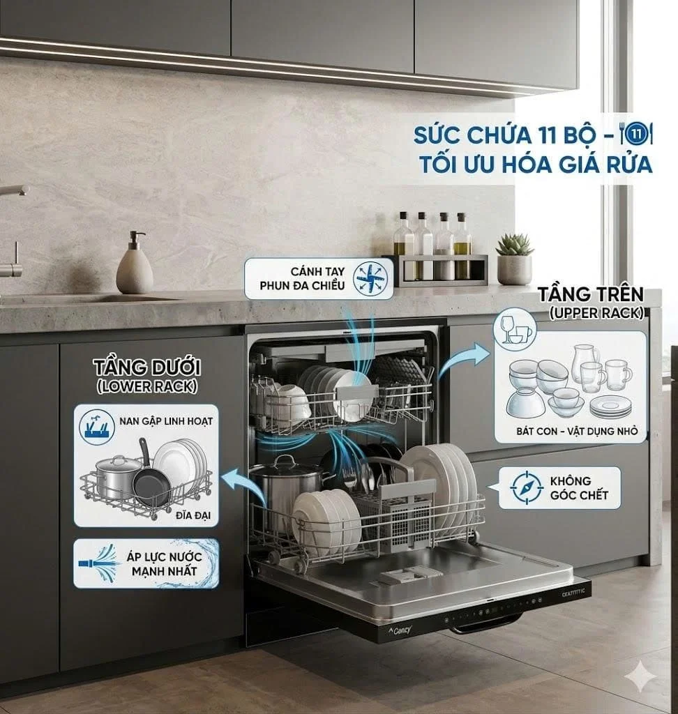 Máy Rửa Bát Canzy CZ D777711C