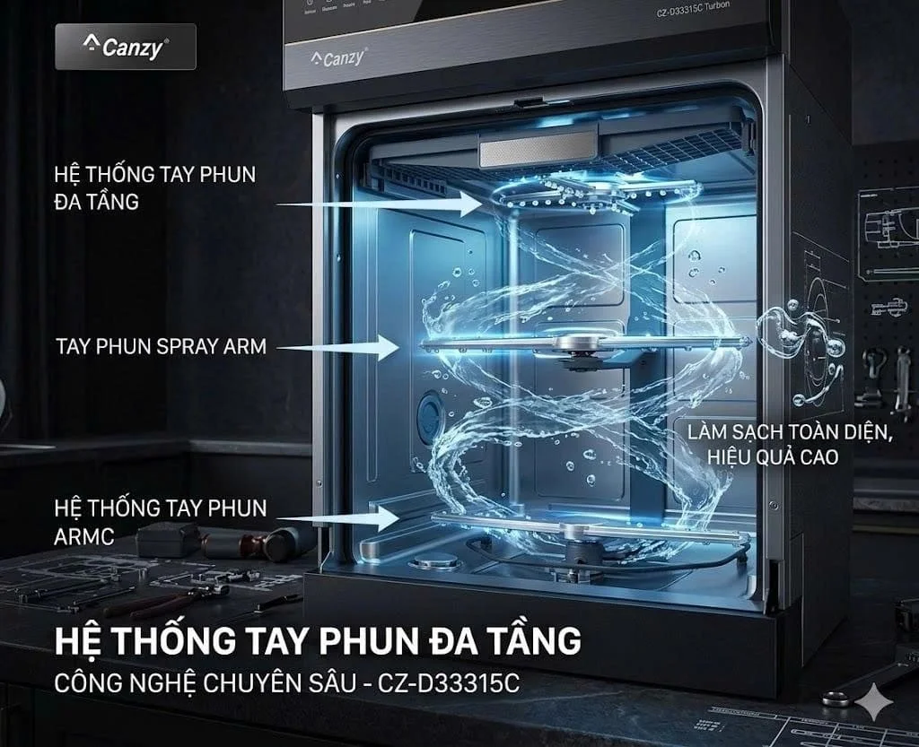 Máy Rửa Bát Canzy CZ D33315C