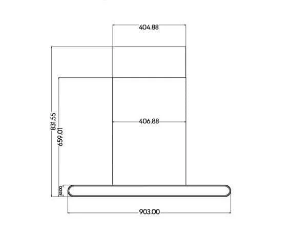 Bản vẽ kỹ thuật máy hút mùi độc lập Canzy CZ IDC ISLAND