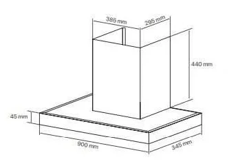 Bản vẽ kỹ thuật máy hút mùi chữ T Canzy CZ H829CT