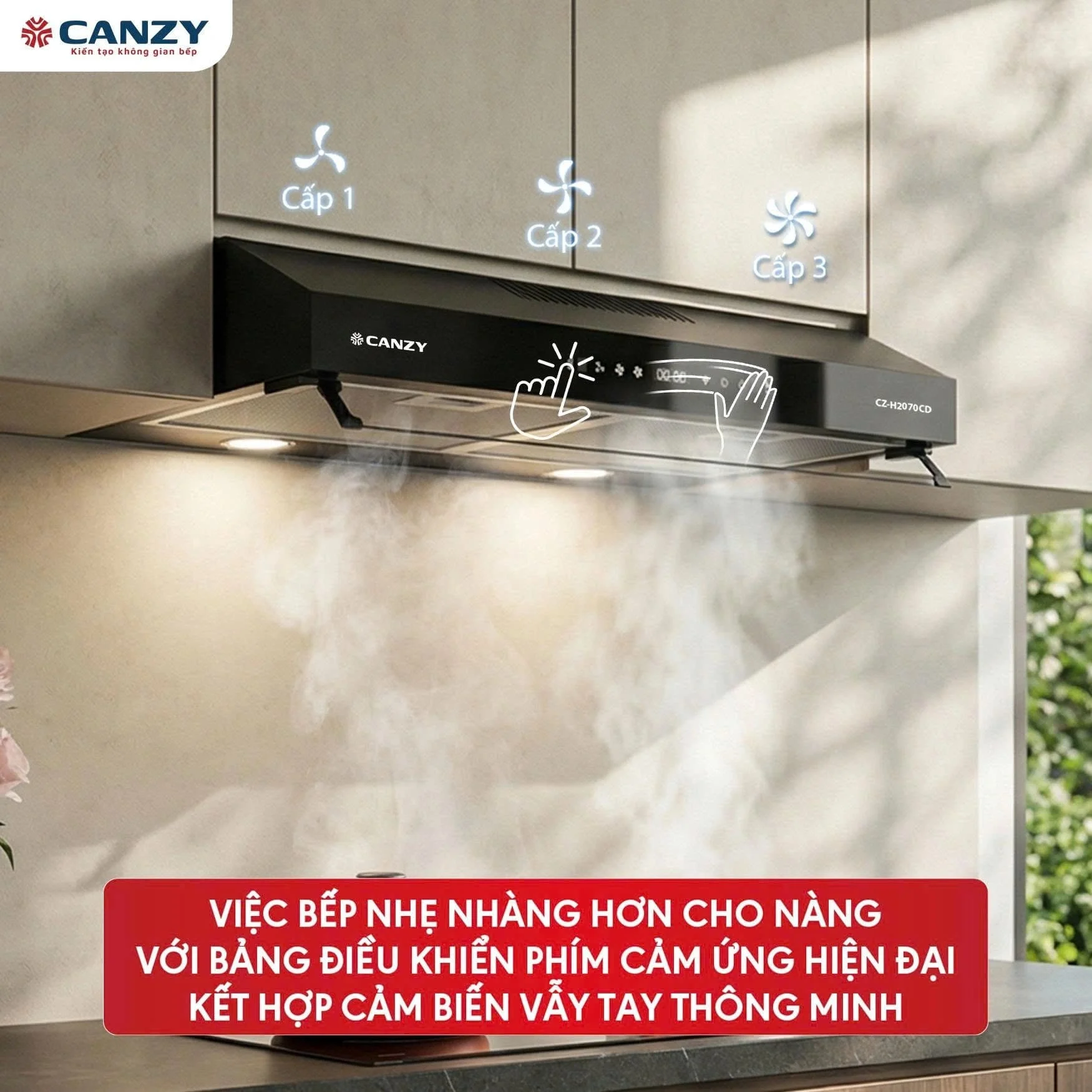 Máy hút mùi âm tủ Canzy CZ H2070CD