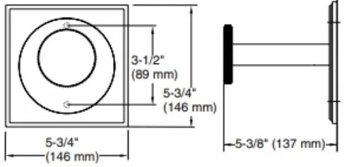 Bản vẽ giá treo giấy Kallista P34008-00-LB