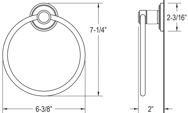 Bản vẽ vòng khăn Kallista P34013-00-CP