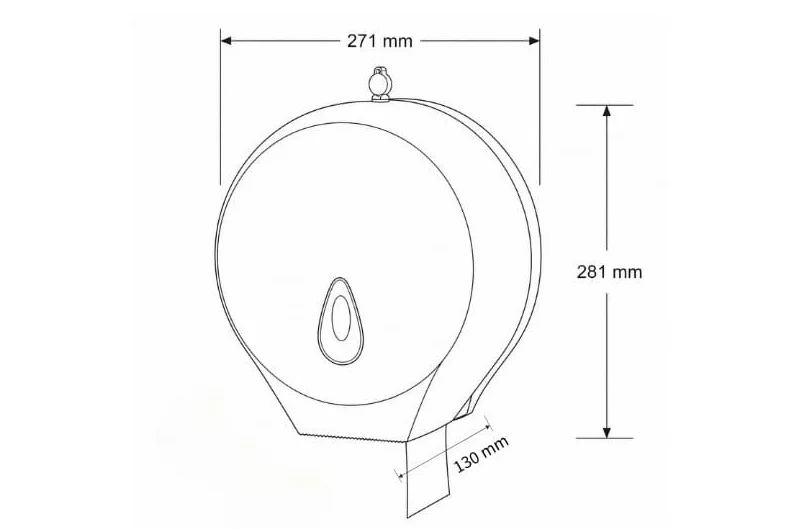 Bản vẽ kỹ thuật lô giấy màu đen Ecobath EC270-03MB