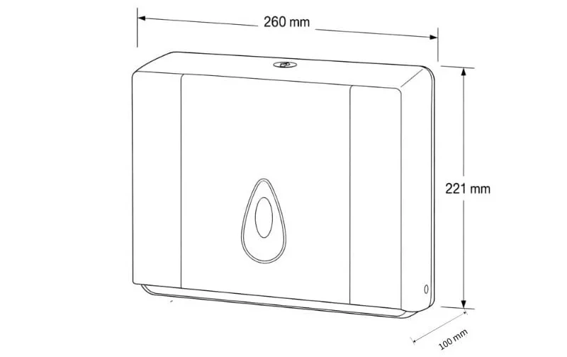 Bản vẽ kỹ thuật lô giấy màu đen Ecobath EC270-03MB